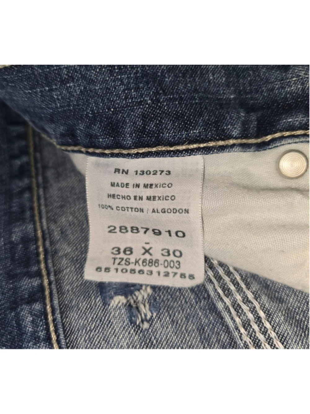 Lee Carpenter Jeans Mens 36x30 Blue Denim Loose Fit Workwear Utility Cotton